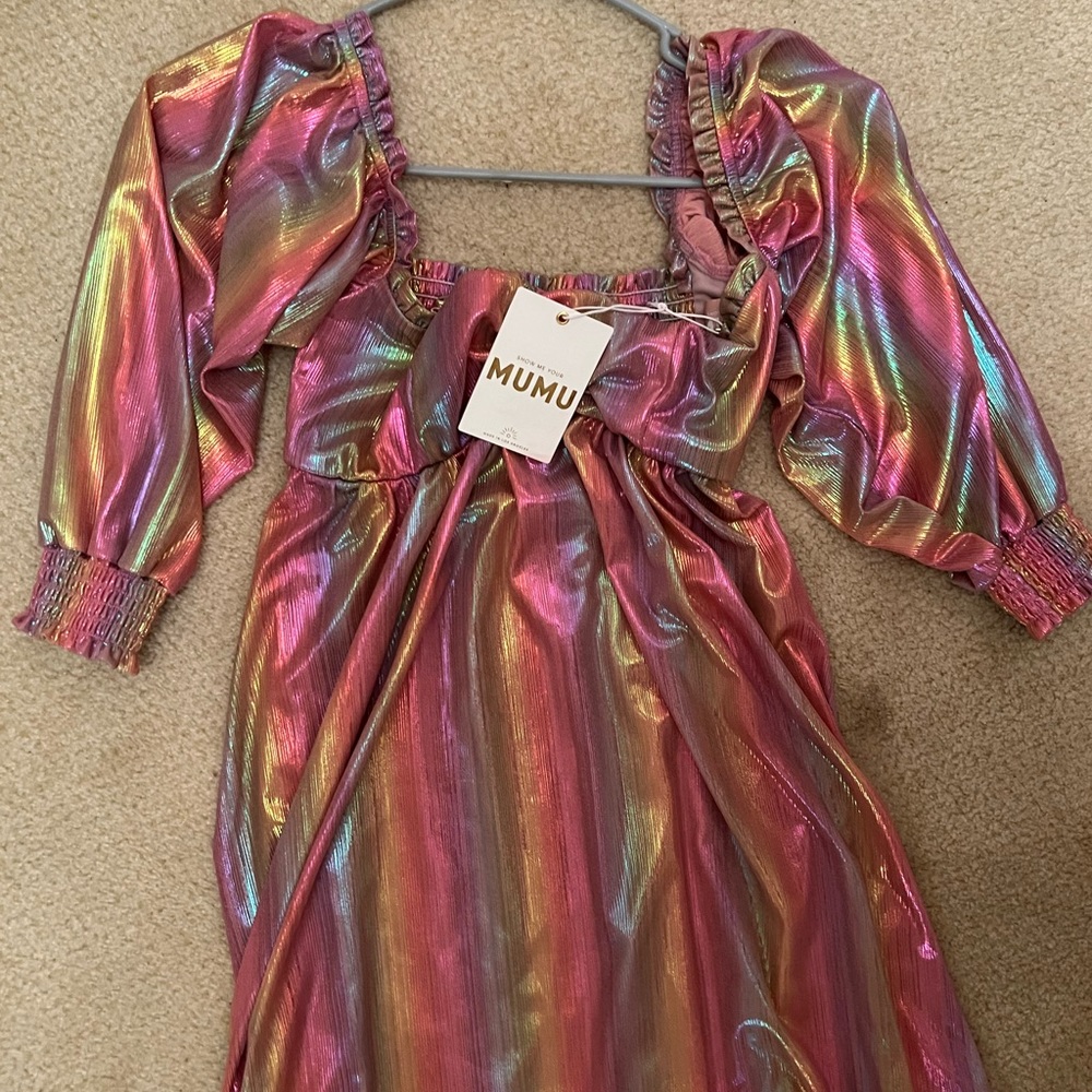 Show Me Your Mumu rainbow dress. New with tags